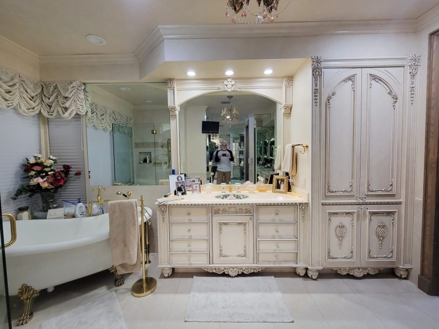 Master bathroom vanity