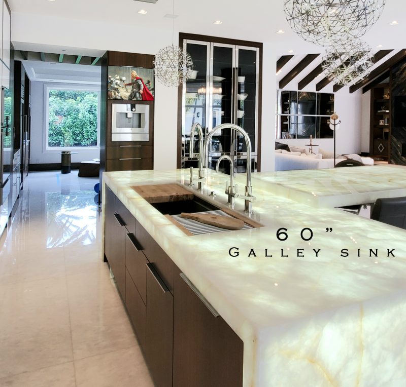 Custom Kitchen with 60" Galley Sink