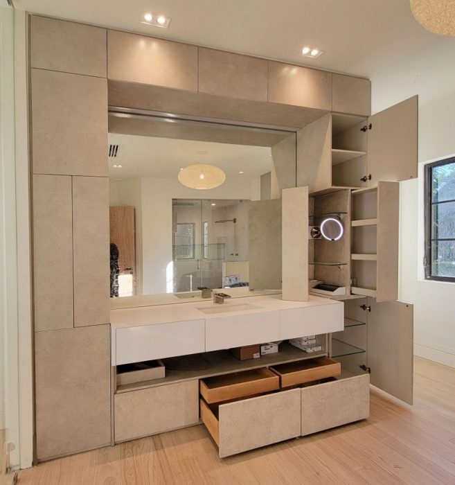 Master bathroom custom vanity